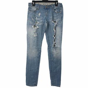 juniors destructed jeans